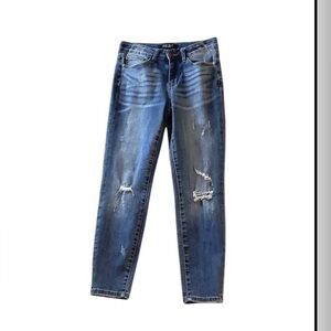 Judy Blue Distressed Skinny Relaxed Fit  Denim Jeans Women's Size 27